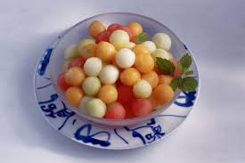 chilled melon salad, a Chinese dessert