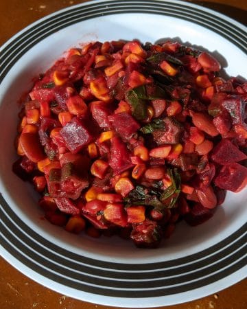 Vegetarian Beet Succotash