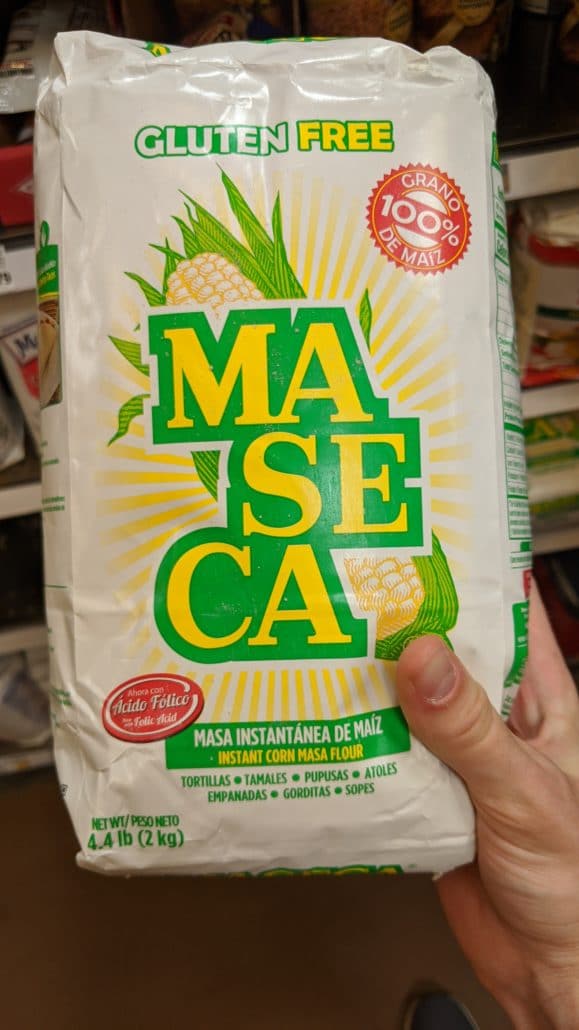 A bag of masa harina 