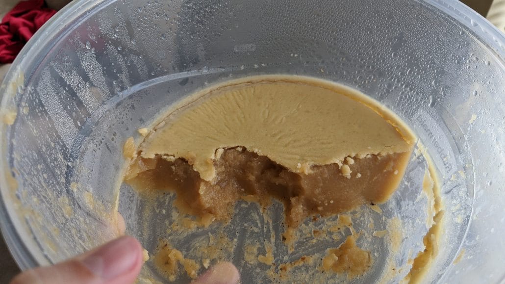 Pork broth that solidified in the fridge