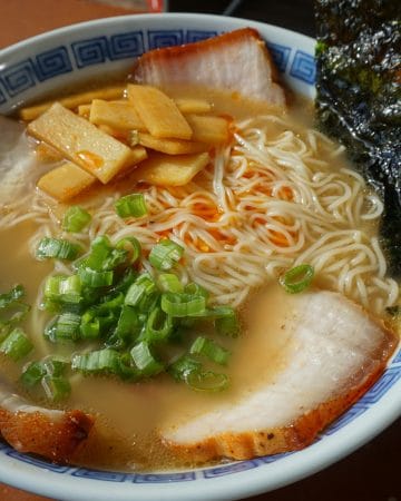 A bowl of Kurume ramen