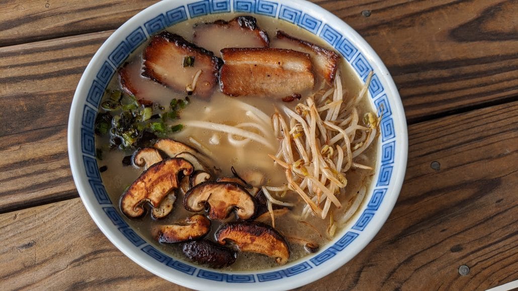 A bowl of Kagoshima ramen