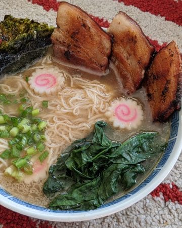A bowl of Shirakawa style ramen